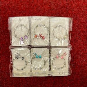 Fashion Jewelry Silver and Multicolor Charm Bracelets